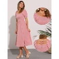 thumbnail image 2 of DARING DIVA Smocked Dress Puff Sleeve Square Neck Gingham Dresses L Red, 2 of 5