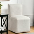 thumbnail image 2 of Duhome Modern Beige Linen-Look Swivel Accent Chair with Down Filling, Casters, and Versatile Use for Living Room or Office, 2 of 7