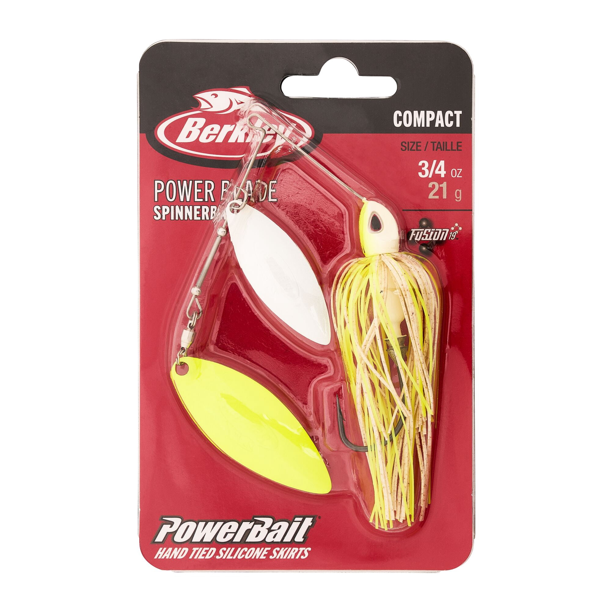 Berkley Power® Blade Compact, Spinnerbaits, White Chartreuse/White + Chartreuse (1-count)