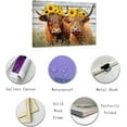 thumbnail image 5 of ZHONGYUTONG Highland Cow Canvas Wall Art Cute Cattle with Flower Poster Prints Western Animals Pictures for Country Farmhouse Kitchen Bathroom Decor (28.00" x 42.00"), 5 of 6
