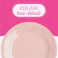 thumbnail image 5 of Paris Hilton London Collection Stoneware Salad Plate, Embossed Bow Detailing, 8.5-inch, Blush Pink, 5 of 9