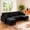 Black01, variant on BSHTI 99.2” U-Shaped Modular Sectional Sofa,4 Seating,Linen Upholstery,solid wood and iron combination of frame,Movable Ottomans with storage space,Dark Gray