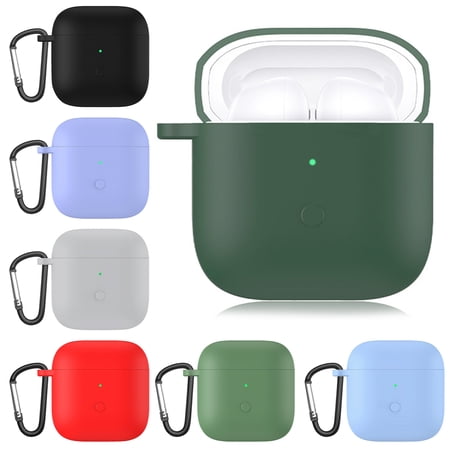 Joernso Earphone Case Anti-shock Bluetooth-compatible Earbuds Soft Silicone Cover with Carabiner for Redmi Buds 3