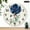 10x10in, variant on Patifu Wooden Wall Clock Navy Poppy Print Silent Sweep Movement 5mm Thick Wood Decor 10x10in