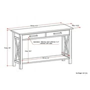 Simpli Home Kitchener Console Table in Farmhouse Gray