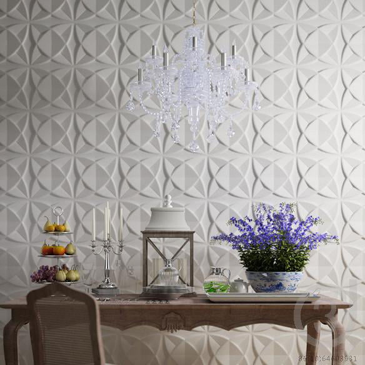Art3d Flower 11.8 in. x 11.8 in. PVC Textured 3D Wall Panels (33-Pack)
