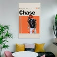 thumbnail image 6 of Ja'Marr Chase Football Wide Receiver Athlete Art Poster Boys Room Decor (9) Home Decor Poster Wall Art Hanging Picture Print Bedroom Decorative Painting Posters Room Aesthetic 16x24inch(40x60cm), 6 of 6