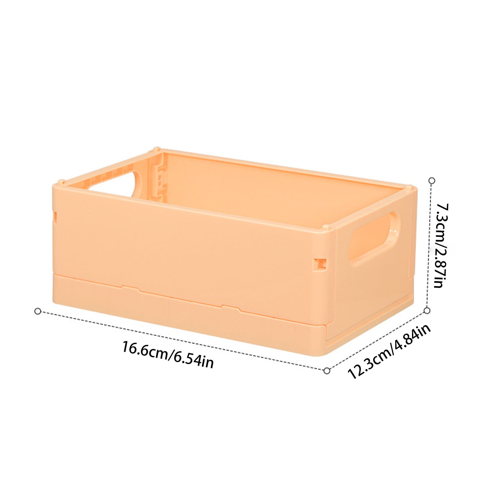 Rovga 2PCS Desktop Folding Storage Basket Office Simple Book Snacks Toy Storage Basket Dormitory Makeup Storage Box
