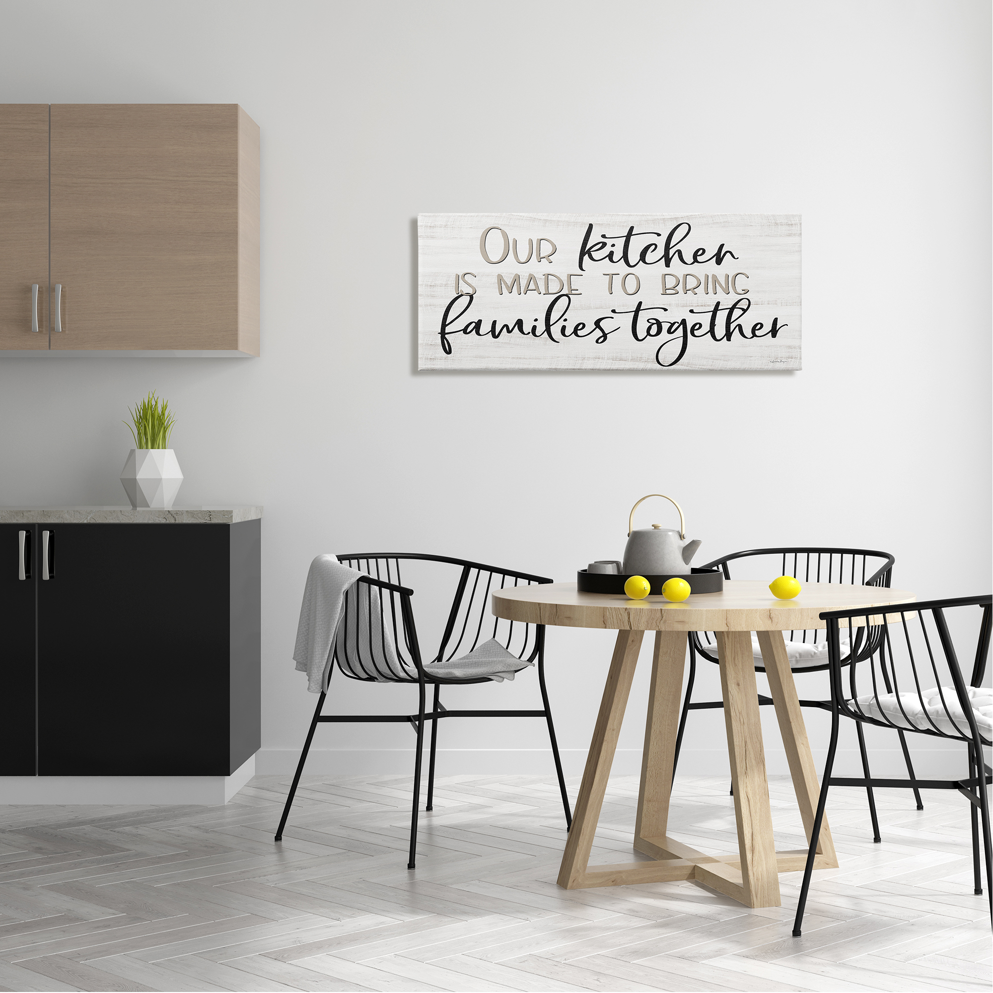 Stupell Industries Kitchen & Family Meaningful Quote Birch Texture Graphic Art Gallery Wrapped Canvas Print Wall Art, Design by Susie Boyer