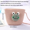 thumbnail image 3 of Children Kids Girls Summer Fashion Keys Coin Purse Handbags Children Weaving Bag Shoulder Bag Straw Beach Bag PINK STYLE4, 3 of 8