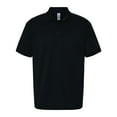 thumbnail image 5 of Gildan Men's Jersey Polo T-Shirt, Adult Short Sleeve Polo Shirt, Black Size-L Pack-1, up to 5XL, 5 of 5