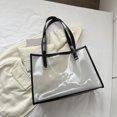 thumbnail image 4 of Bolsas de hombro casuales para mujer Bolsas de moda de PVC transparentes (blanco) Likrtyny Para Estrenar, 4 of 9