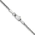 thumbnail image 3 of Solid 14K White Gold 1.9mm Ropa with Lobster Lock Chain - 24", 3 of 8