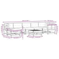 thumbnail image 2 of vidaXL Patio Furniture Set with Cushions Outdoor Lounge Set 8 Piece Solid Wood, 2 of 8