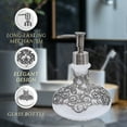 thumbnail image 4 of Decozen Gifts for Mom - Premium Frosted Glass Lotion Dispenser for Mother's Day Gifts, Bathroom Decor, Soap Dispenser, Glass Pump Bottle, Liquid Hand Soap Bottle - Mothers Day Decor, 4 of 9