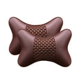 thumbnail image 1 of Pu Cuero Cuello Almohada Cabeza Soporte Protector Cómodo Ergonómico Reposacabezas Respaldo Cojín Asiento De Coche Almohada De Viaje Para Coche Oficina Hogar Yuarrent VI008764-05, 1 of 2