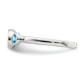 thumbnail image 3 of 925 Sterling Silver Stackable Expressions Dbl Round Blue Topaz & Dia. Ring Size: 8; for Adults and Teens; for Women and Men, 3 of 5