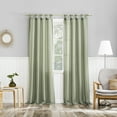thumbnail image 5 of No. 918 Hathaway Twist Tab Semi-Sheer Tab Top Curtain Panel, 40"x96", Sage Green, 5 of 8