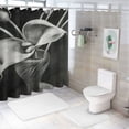 thumbnail image 7 of JEUXUS Durable and Washable Contemporary Life White Flower Lily Shower Curtain Multiple Sizes White, 7 of 7