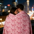 thumbnail image 5 of Anhility Pink Bow Fuzzy Throw Blanket Lovely Bowknot Heart Valentine's Day Throw Blanket Soft Cozy Flannel Winter Warm Blanket for Home Bed Sofa Couch Chair, 29.53×39.37in, 5 of 6