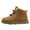 Brown, variant on Wxirdiow Kids Winter Snow Boots Children's Winter Warm Cotton Boots Baby Cotton Shoes Thickened Velvet Non Slip Children's Boots Brown Size,5.5-6 Years