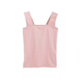 thumbnail image 4 of Women's Square Neck Sleeveless Blouse Soft Fitted Tank Top for Office To Weekend Wear Quiet Luxury Style in Neutral Solid Tones, 4 of 5