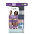 thumbnail image 3 of Fit for Me by Fruit of the Loom Women's Plus Size Cotton Brief Panties, Soft Comfort Waistband, Full Coverage, Multipacks, Sizes 1X–5X, 3 of 10