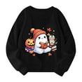 thumbnail image 3 of YOUYEDIAN Halloween Sweatshirts for Toddler Girls Funny Long Sleeve Pullover Pumpkin Print Sweater Shirt Oversized Crewneck Halloween Clothing Black 6-7 Years, 3 of 3