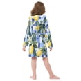 thumbnail image 7 of FORMRS Niños Bathrobe Unisex Hooded Robe Soft Plush Pajamas Sleepwear, Size 2-3T, Cartoon Lemon Leaves, 7 of 7