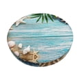 thumbnail image 2 of Round Bar Stool Seat Covers, Seashells on Sand Elastic Round Chair Cover Stool Seat Slipcover Bar Stool Cushions Round Pad for 12-14 inch, 2 of 7