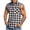White, variant on DAFPZW Men Sleeveless Tank Tops Plaid Brushed Shirts Summer Hawaiian Beach T-Shirts Muscle Gym Vest Button Down Tees