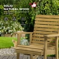 thumbnail image 4 of Outsunny Outdoor Rocking Chair Wooden Rocking Chair, Light Brown, 4 of 10