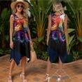 thumbnail image 6 of Psesaysky Tie Dye Octopus Print Mens Shorts Sleeve Shirt &Womens Sleeveless Flowy Tunic Dress Couples Matching Hawaiian Luau Outfit His and Her Topical Shirts or Dresses with Pockets, 6 of 7