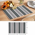 thumbnail image 6 of Black Grey Striped Placemats Set of 6 Farmhouse Modern Stripes Art Place Mats Indoor Wipeable Table Mats Washable Cloth Dining Table Placemats for Kitchen Holiday Party Home Decor 13x19 Inch, 6 of 9