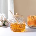 thumbnail image 2 of Glass Honey Jars with Dipper and Lid,18.5 oz Pot Container,Honeycomb-Style Dispenser for Syrup Maple Jam, 2 of 3