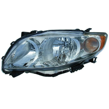 2009 2010 Toyota Corolla Chrome Headlight Headlamp Driver Side 2009 2010 Toyota Corolla Chrome Headlight Headlamp Driver Side To2502182