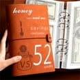thumbnail image 3 of 52-Week Savings Challenge Planner, Reusable Budget Book with Envelope Cover Organizer, Blue Color for Couples & Personal Finance, Money-Saving Tracker, budget planner,Brown,1PC, 3 of 9