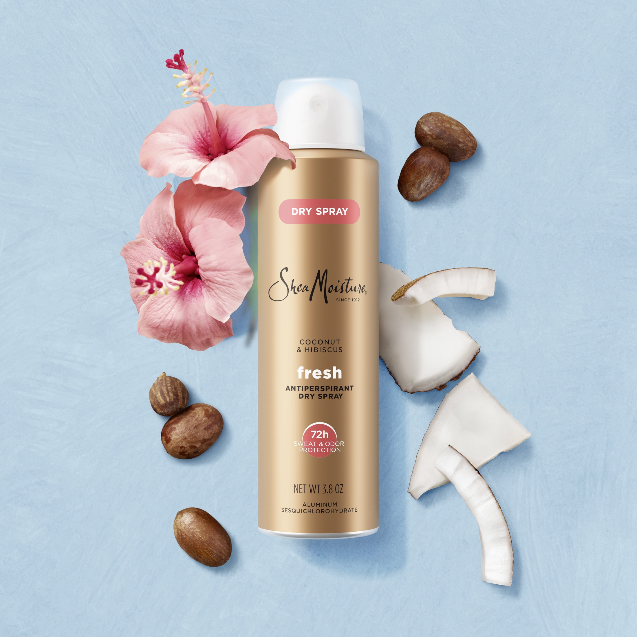 SheaMoisture Antiperspirant Dry Spray For 72HR Sweat & Odor Protection Fresh, 3.8oz.