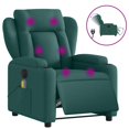 thumbnail image 6 of vidaXL Electric Massage Recliner Chair Dark Green Fabric, 6 of 9