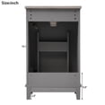 thumbnail image 4 of 20 Inch Modern Small Bathroom Vanity Cabinet with Ceramic Basin, Bathroom Vanity with Sink and Soft-Close Door, Single Vanity Cabinet with Basin and Ample Storage, Grey, 4 of 9