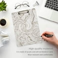 thumbnail image 5 of 12.5"x9" Simple Marble Clipboards, Standard A4 Letter Size Nursing Clipboard with Low Profile Metal Clip Decorative Clip Board for Office Supplies,Silver, 5 of 7