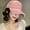 Pink, variant on Pink Baseball Cap For Women With American Style Holes, Wide Brim To Show Face, Small Duckbill Cap, Large Deep Korean Version With A Big Head Circumference Hat
