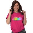 thumbnail image 3 of XOMG POP Metallic Rainbow Logo Women's Graphic T Shirt Tees Brisco Brands S, 3 of 6