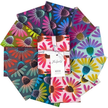 Fat Quarter Bundle - Echinacea Coneflowers Anna Maria Love Always FreeSpirit 11 Count Fat Quarters Assorted Cotton Fabric Precuts (FB6FQAH.ECHINACEA) M535.36