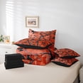 thumbnail image 6 of Feelyou Tree Branches Kids Twin Bedding Sets 7-Piece, Orange Plant Botanical Bedding Comforter Set, Rustic Farmhouse Reversible Sheet Sets, Ultra Soft Bedroom Decor, 6 of 8