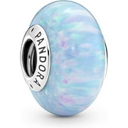 Pandora Opalescent Ocean Blue Charm Bracelet Charm Moments Bracelets - Stunning Women's Jewelry - Gift for Women - Made with Sterling Silver & Man-Made Opal