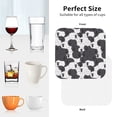 thumbnail image 6 of Lsque Black And White Sheeps Pattern 4" Drink Coasters Set of 4, PVC Leather Absorbent Coasters, Table Coaster Set Decorative Coffee Cup Coasters Housewarming Gift -Square, 6 of 6