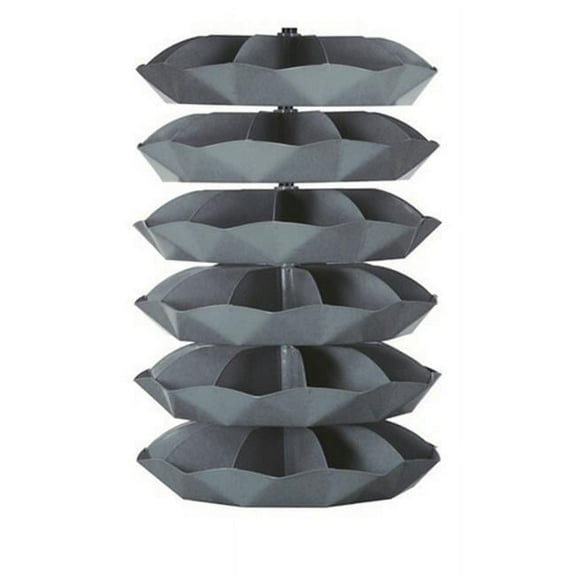 No.95 Rotabin Storage 6 Shelves 10 Compartments Per Shelf, Gray - 44 in.