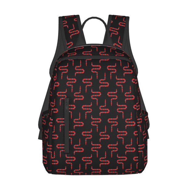 Disketp Red Snake Mochila Ligera e Impermeable, Mochila de Día Resistente para Viajes, Senderismo y Uso Diario para Hombre y Mujer