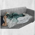 thumbnail image 6 of Flower Soft Flannel Fleece Throw Blanket, X-ray Image of a Rose Flower Romance Creative Nature Picture Print, Cozy Plush for Indoor and Outdoor Use, 70" x 90", Teal White, by Ambesonne, 6 of 6